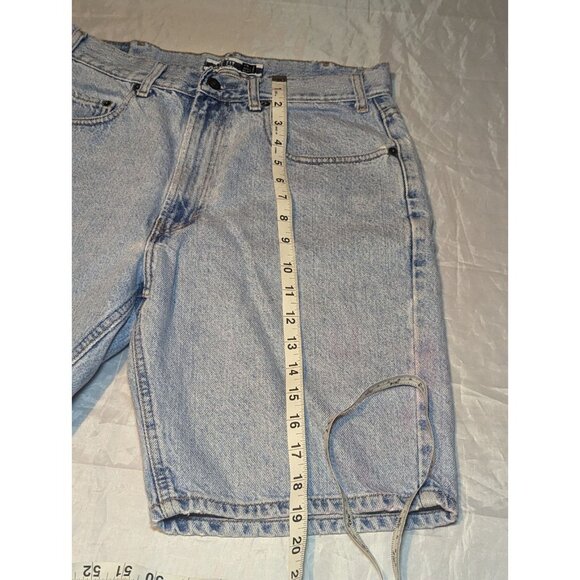 Men's Easy Fit Best Basics Gap Denim Size 33 Distressed Light Wash Dad Short Y2K - Picture 13 of 16